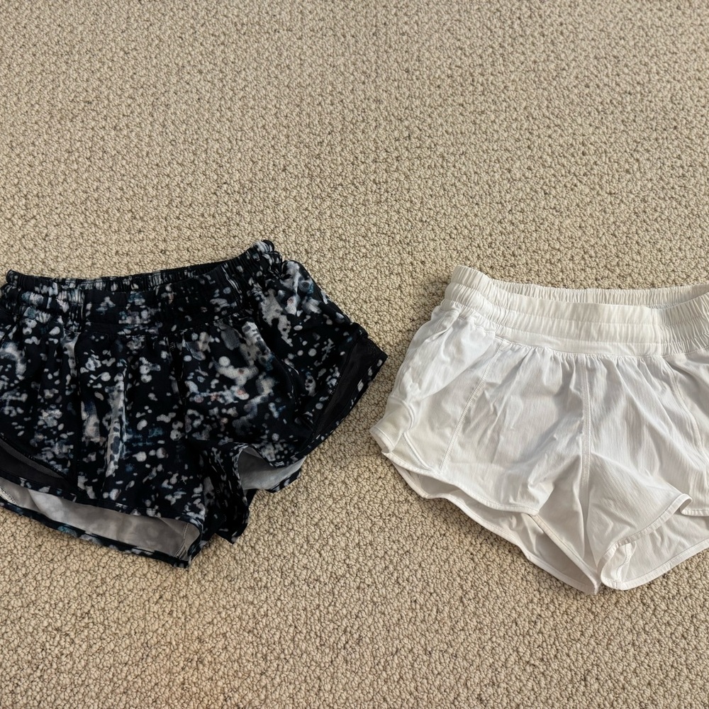 lululemon athletica Black and White Athletic Shorts